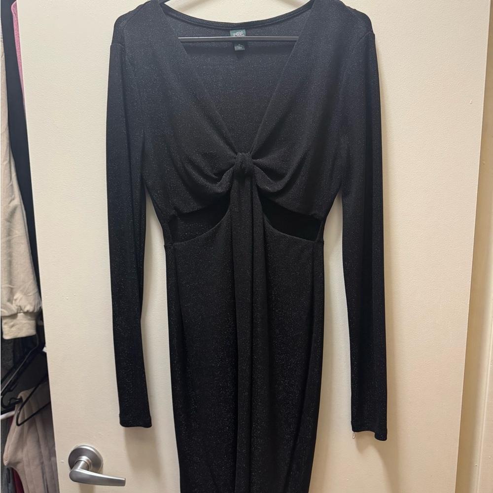 Elegant Black Long Sleeve Dress